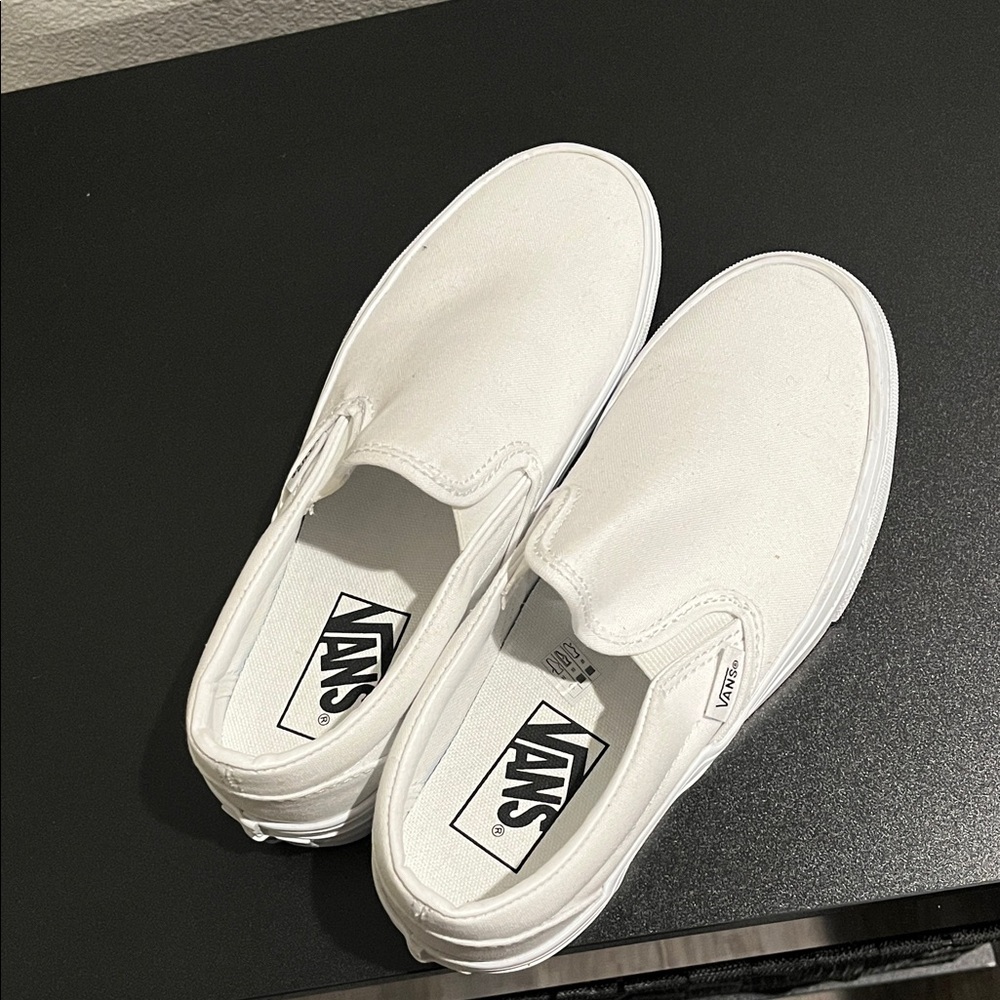 Vans Women’s White Slip-On Shoes